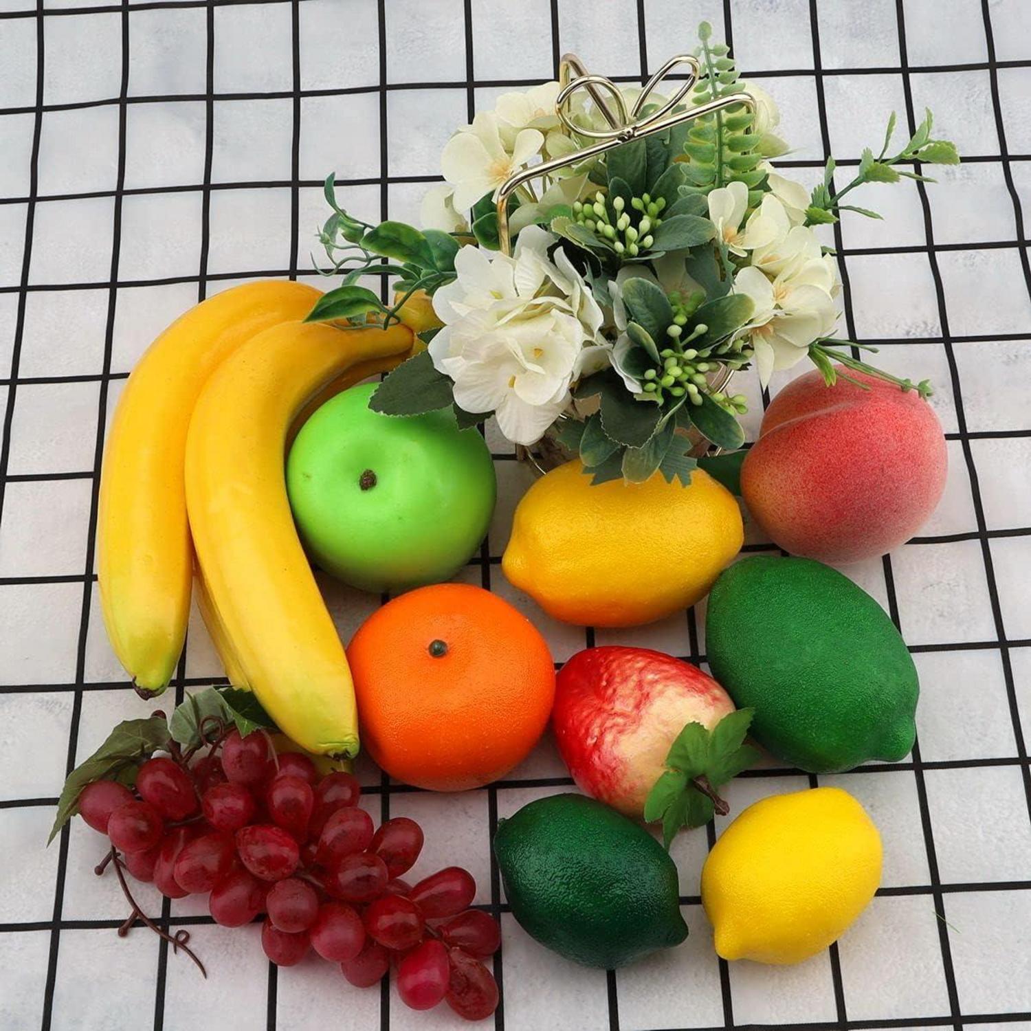 10 PCS Künstliche Früchte Dekoration Gefälschter Mix Banane Zitrone