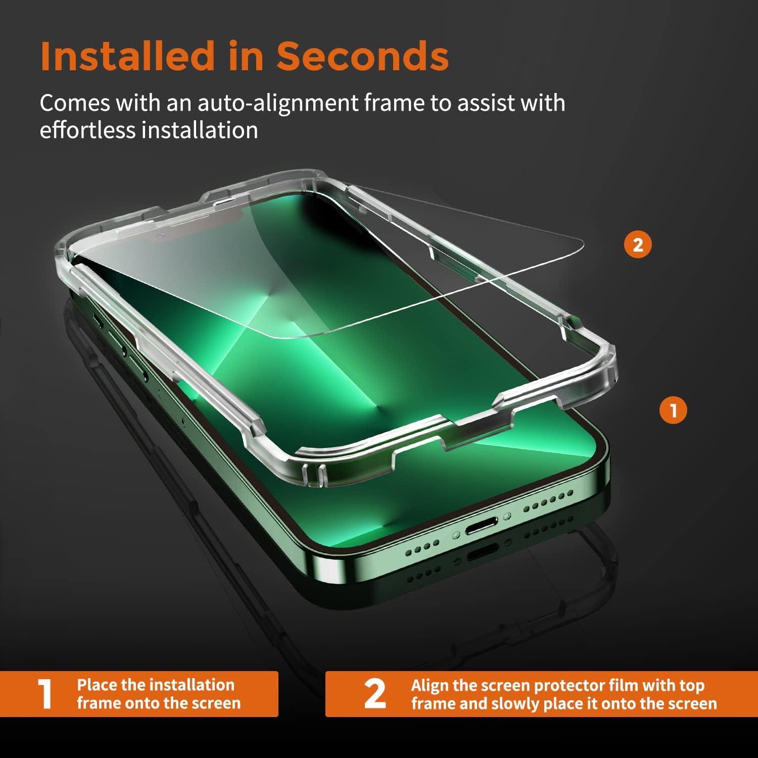 Panzer Schutz Glas iPhone 13 Pro Max Plus 3 Stück 9H Härte HD Displayschutzfolie