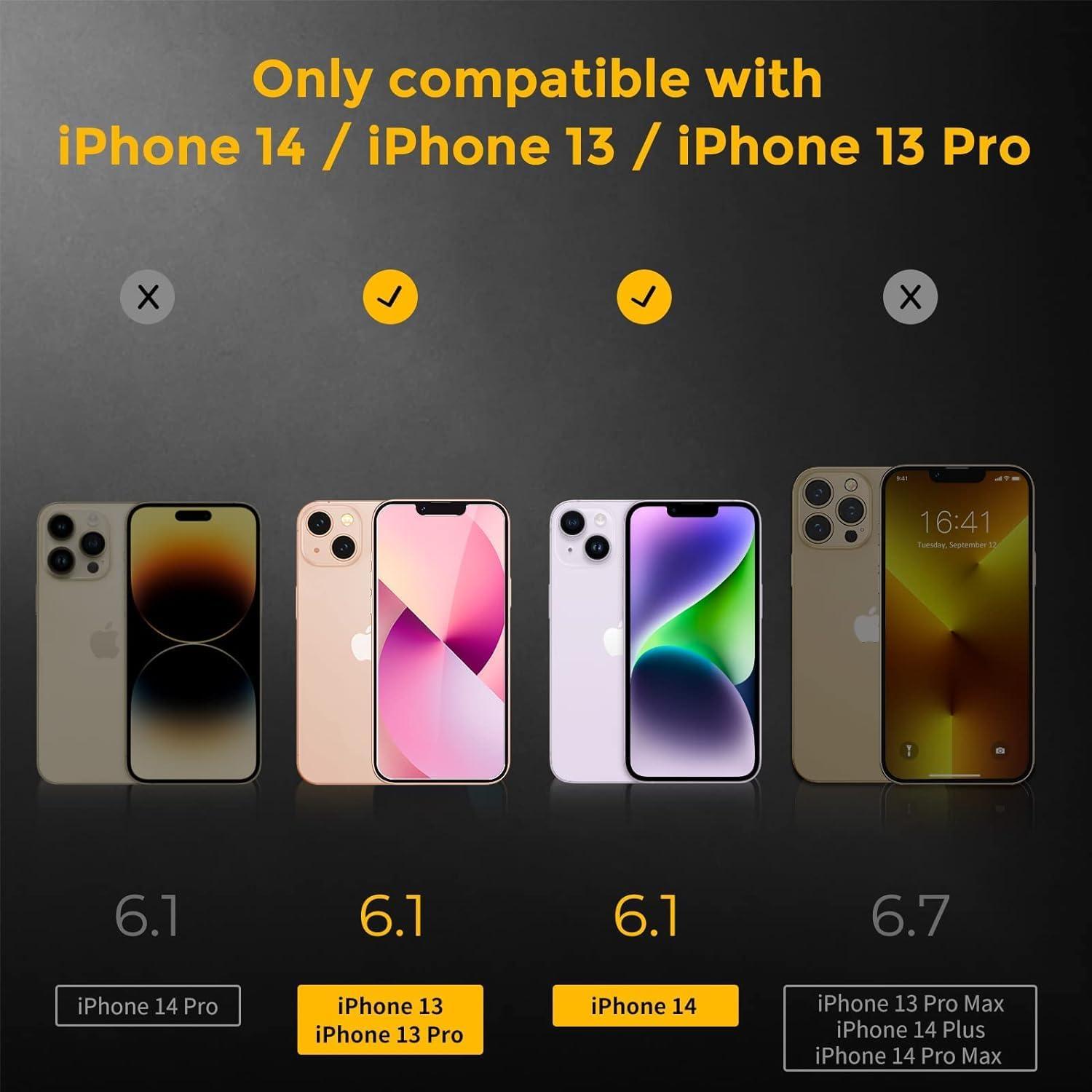 Panzer Schutz Glas für iPhone 14, 13, 13 Pro - HD Displayschutzfolie