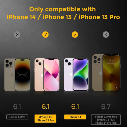 Panzer Schutz Glas für iPhone 14, 13, 13 Pro - HD Displayschutzfolie