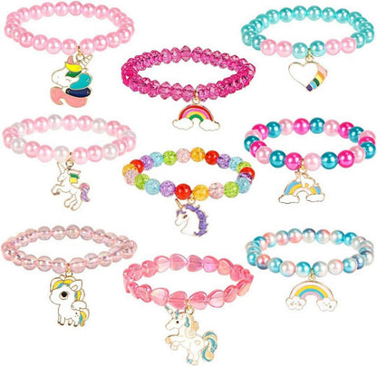 Einhorngeschenke Kinder Mädchen 9 Stück Armband Freundschaftsparty