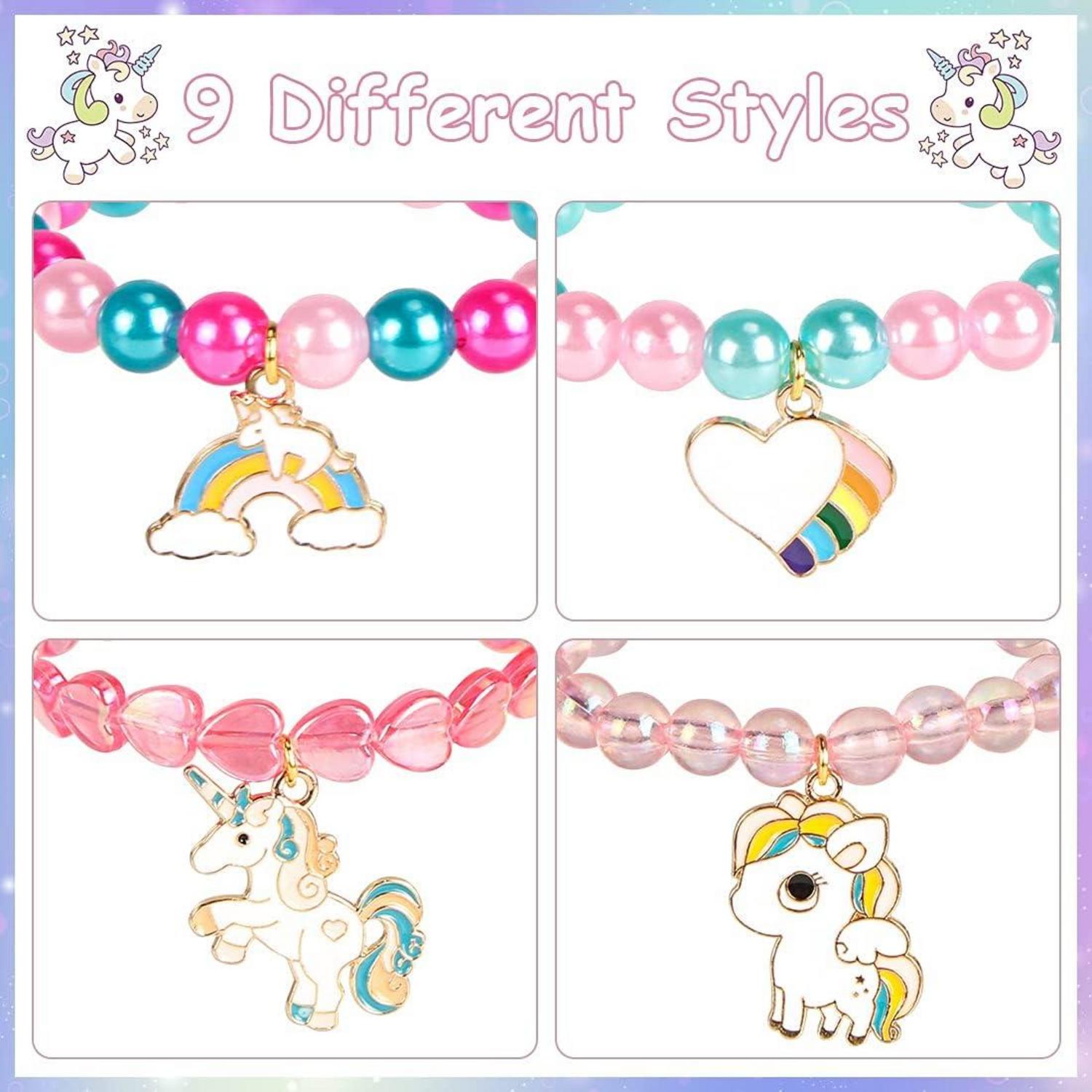 Einhorngeschenke Kinder Mädchen 9 Stück Armband Freundschaftsparty