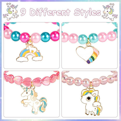Einhorngeschenke Kinder Mädchen 9 Stück Armband Freundschaftsparty