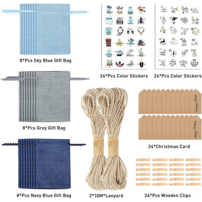 Adventskalender Jutesäckchen Weihnachten Geschenktüten