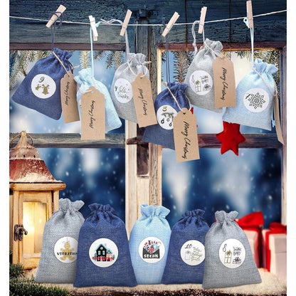 Adventskalender Jutesäckchen Weihnachten Geschenktüten