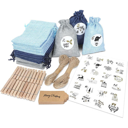 Adventskalender Jutesäckchen Weihnachten Geschenktüten