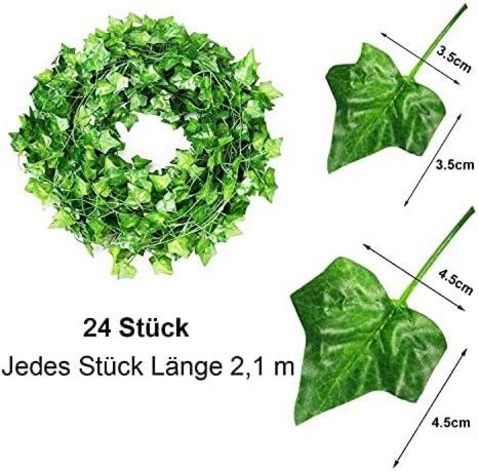 Künstliche Efeugirlanden 24 Stück Set 168 Ft für Dekoration