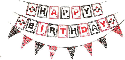 Casino Party Dekoration Set: Tischdecken Ballons Confetti Vegas Theme