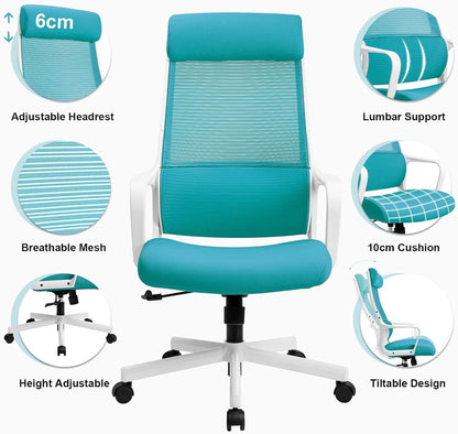 Ergonomischer Bürostuhl mit Wippfunktion, verstellbarer