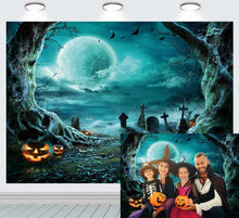 Halloween Fotografie Hintergrund Horror Mond Nacht Grusel Friedhof
