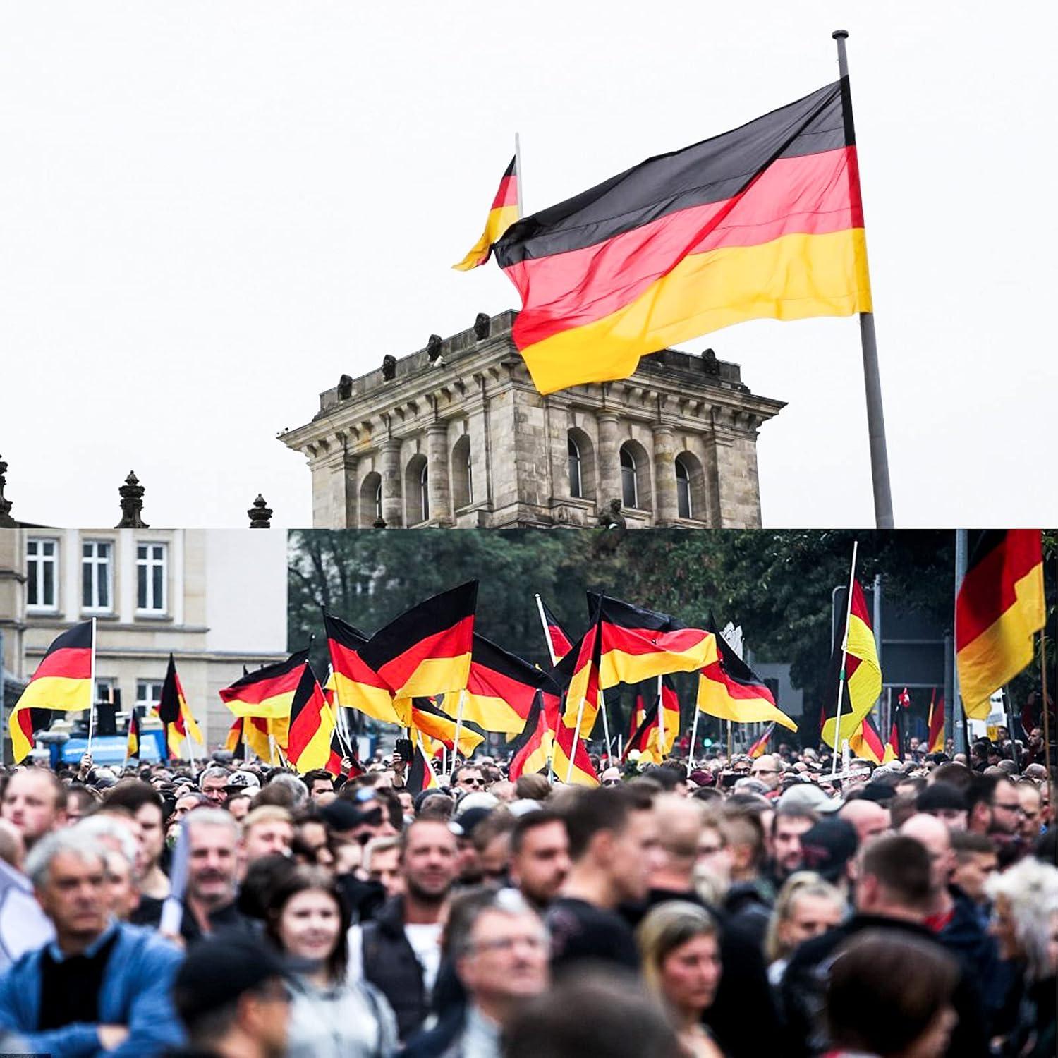 Deutsche Flagge 90x150cm Wetterfest mit Messingösen für Dekoration & Sport