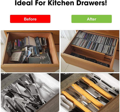 Schubladentrenner Bambus Verstellbar 10-teilig - Küche Schlafzimmer Organizer
