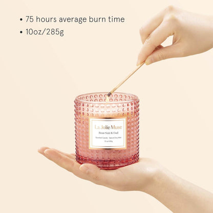 Damaszener Rose Duftkerze Glas 75 Std Brenndauer 285g