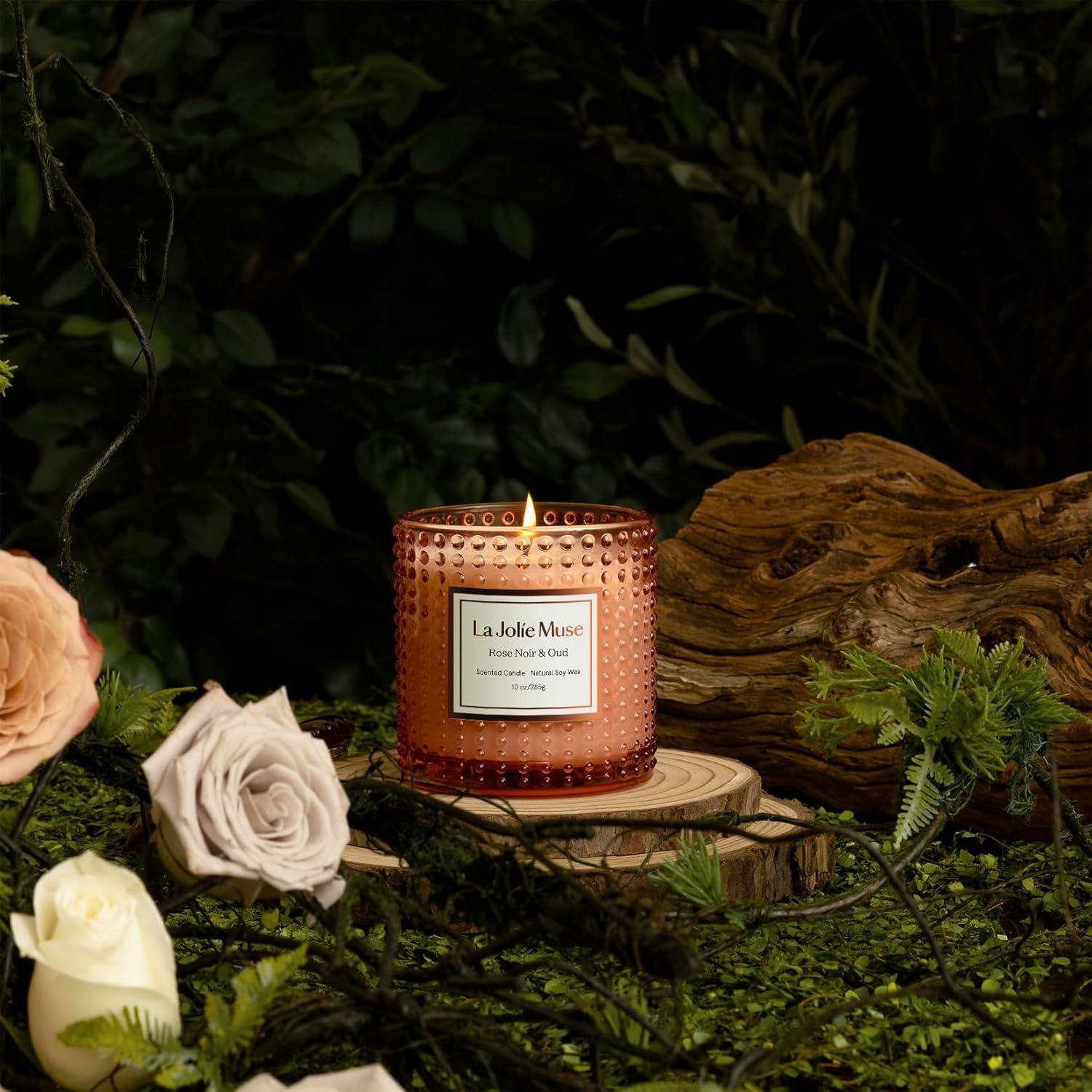 Duftkerze Damaszener Rose in Glas 75 Std Brenndauer 285g