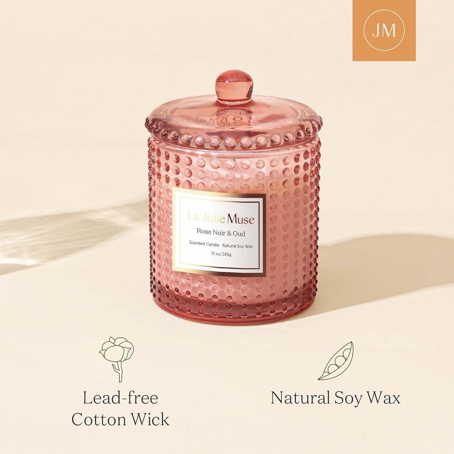 Duftkerze Damaszener Rose Naturwachs Aroma 75 Std Brenndauer 285g