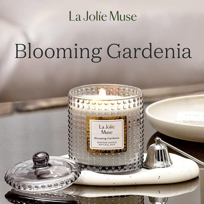 Duftkerze im Glas mit Gardenie-Aroma 75 Std Brenndauer 285g