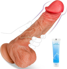 20cm Realistischer Penis Dildo für Frauen Saugnapf Gelee Sexspielzeug