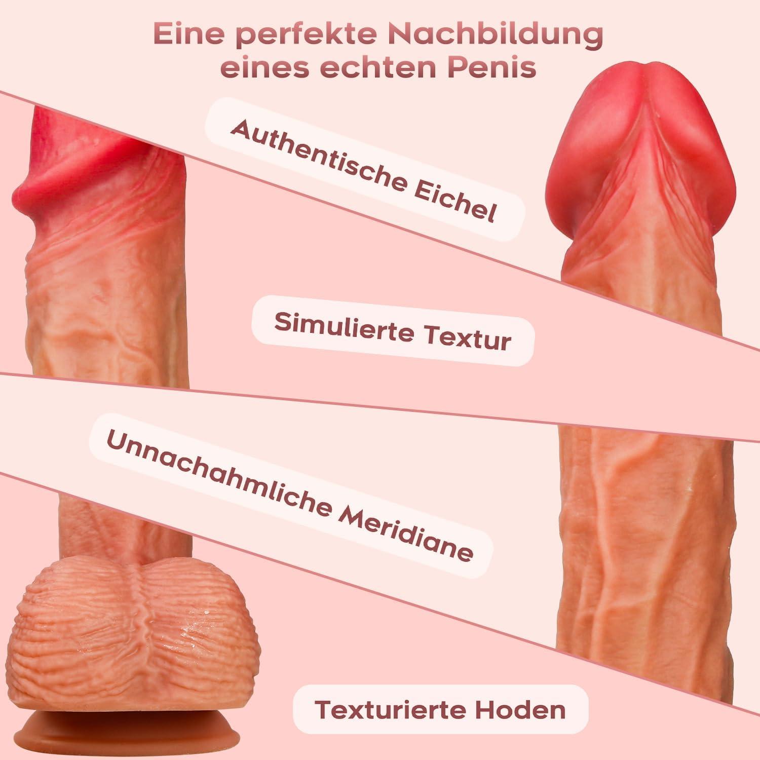 20cm Penis Dildo für Frauen Weicher Realistischer Anfänger