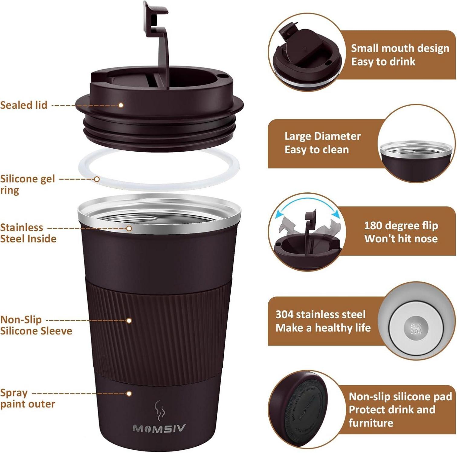 Thermobecher Isolierbecher 380ml Edelstahl Travel Mug