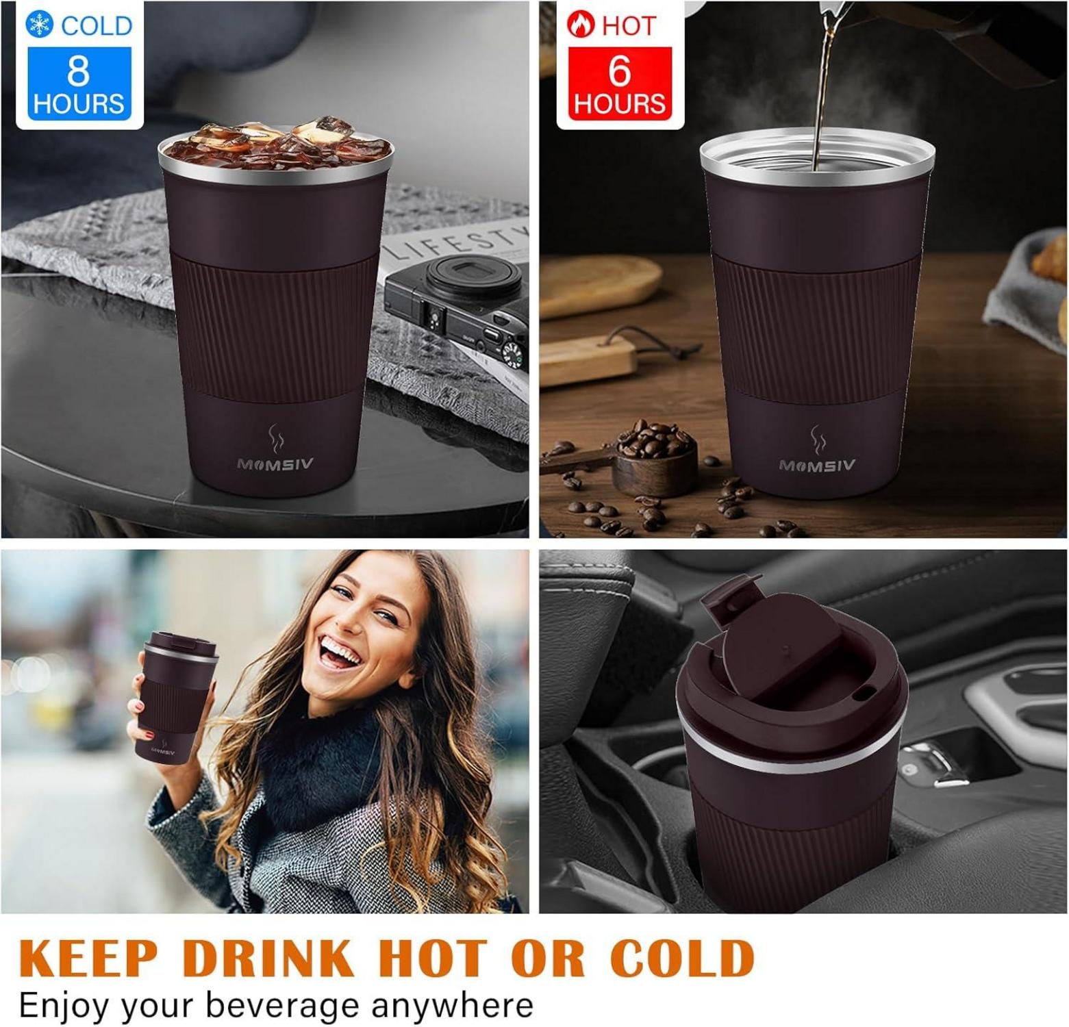 Thermobecher Isolierbecher 380ml Edelstahl Travel Mug Vacuum Becher