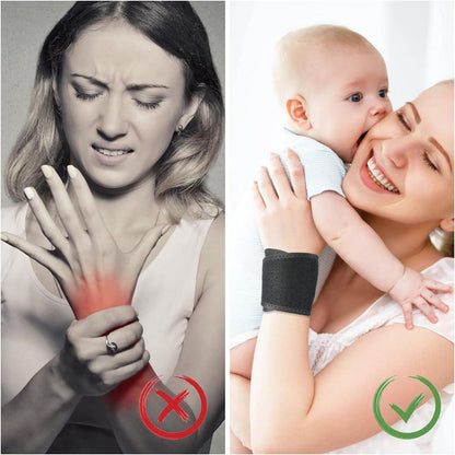 Handgelenkbandage 2er Set Schwarz für Sport und Alltag mit Klettverschluss