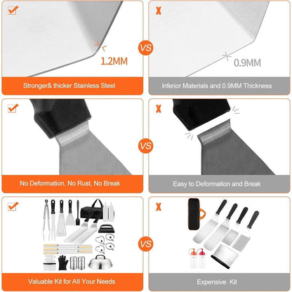 XL Grillzubehör Set 30tlg Grillbesteck Geschenke für Männer