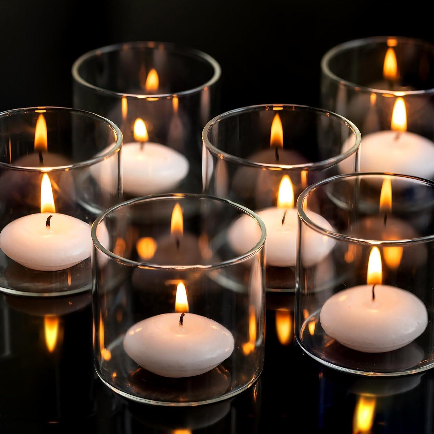Teelichthalter Glas Set klare Votivkerzenhalter 12er - Hochzeit