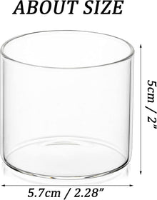 Teelichthalter Glas 12er Set Votivkerzenhalter 5,7x5cm Klare