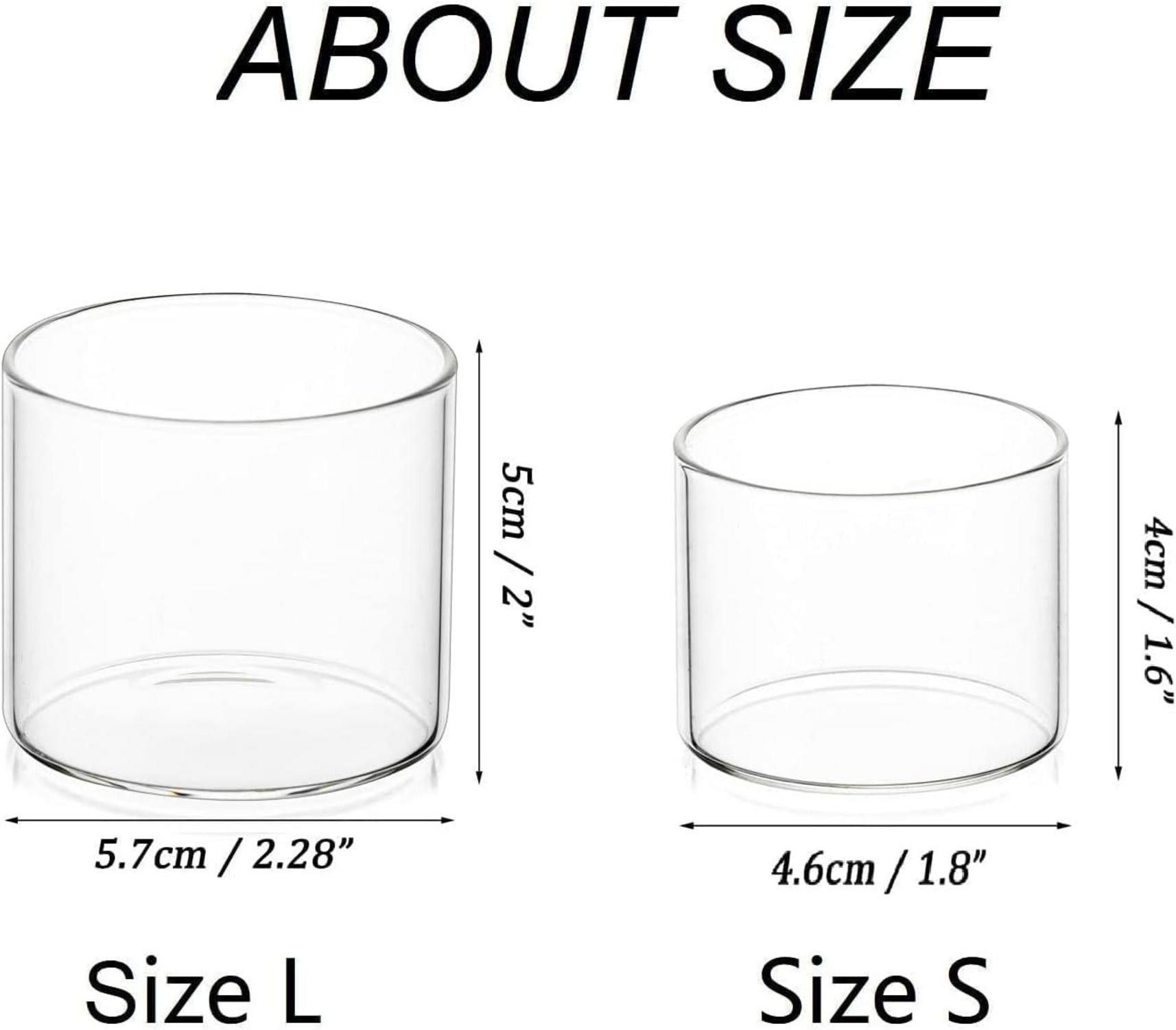 Teelichthalter Glas klar Votivkerzenhalter Tischdeko Hochzeit Party 24er Set 4,6 x 4 cm