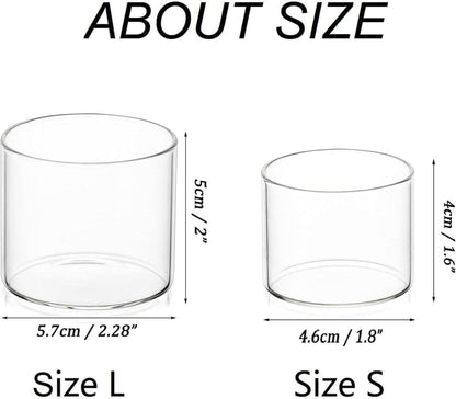 Teelichthalter Glas klar Votivkerzenhalter Tischdeko Hochzeit Party 24er Set 4,6 x 4 cm