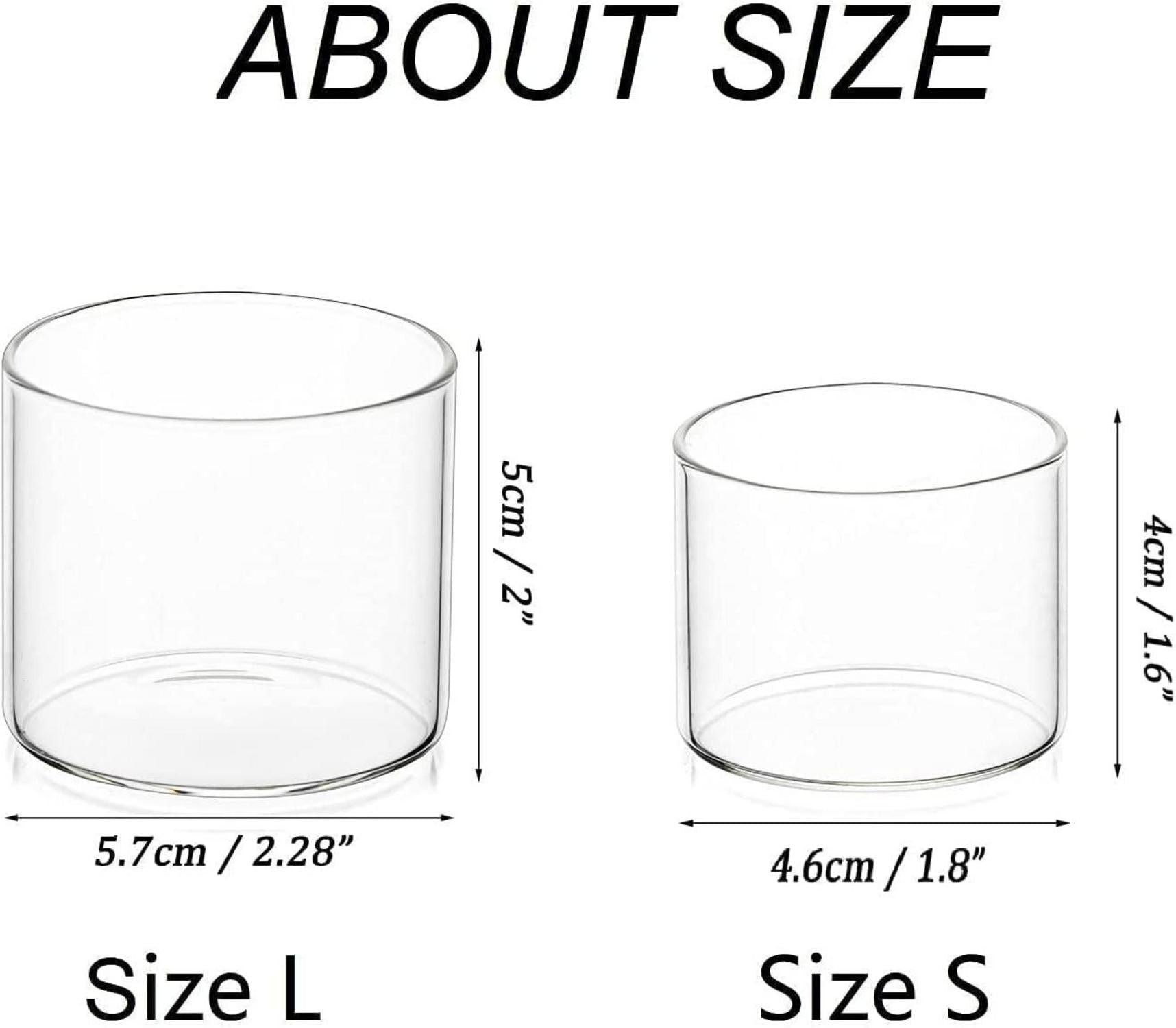 Teelichthalter Glas Klare Votivkerzenhalter 24er Set, 5,7x5cm