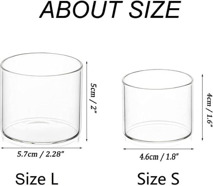 Teelichthalter Glas Klare Votivkerzenhalter 24er Set, 5,7x5cm