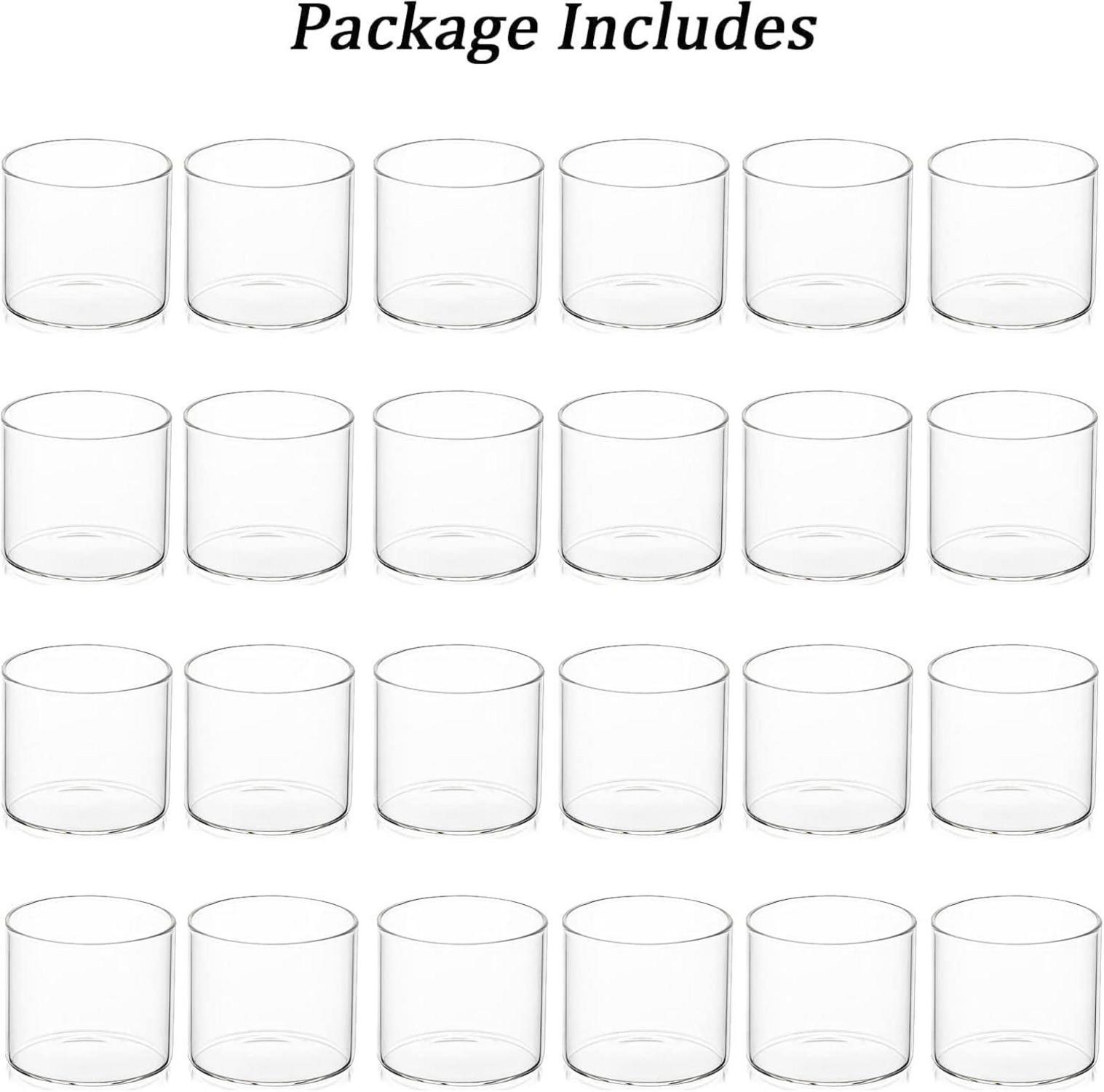 Teelichthalter Glas klar Votivkerzenhalter 24er Set Hochzeit Weihnachten