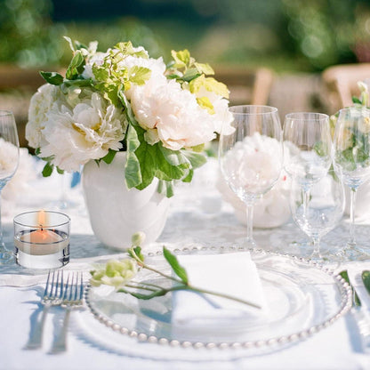 24er Set Teelichthalter Glas klar 5,7x5cm für Hochzeit Party Weihnachten - Votivkerzenhalter Kerzenständer