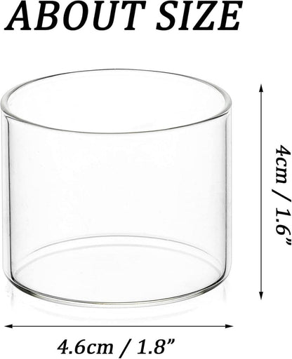 Glas Teelichthalter klar Votivkerzenhalter 12er Set Tischdeko 4,6x4cm