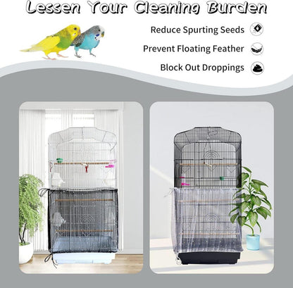 2er Set Universale Vogelkäfig Abdeckung Schwarz