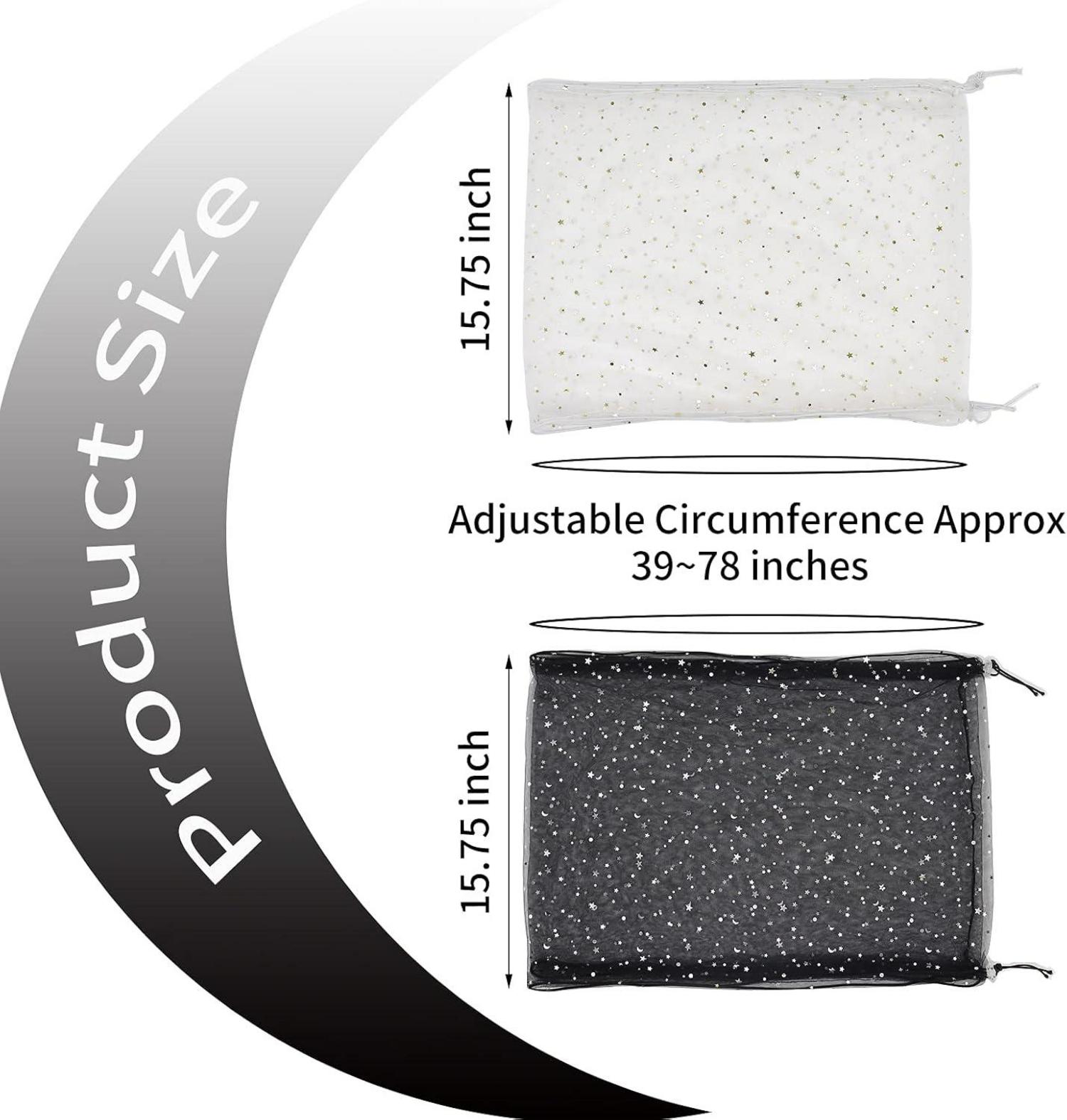 Einstellbare Vogelkäfigabdeckung Samenfänger Set Schwarz