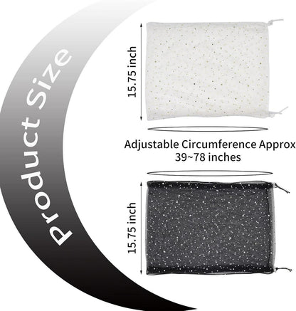 Einstellbare Vogelkäfigabdeckung Samenfänger Set Schwarz