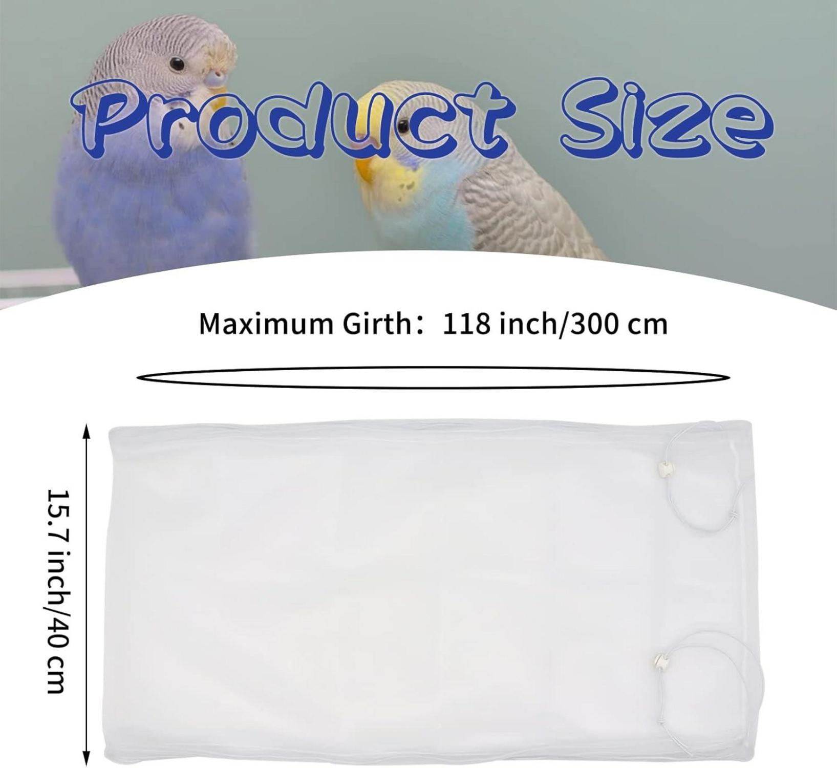 Vogelkäfig Abdeckung Samenfänger Papageien Kordelzug 2 Stück