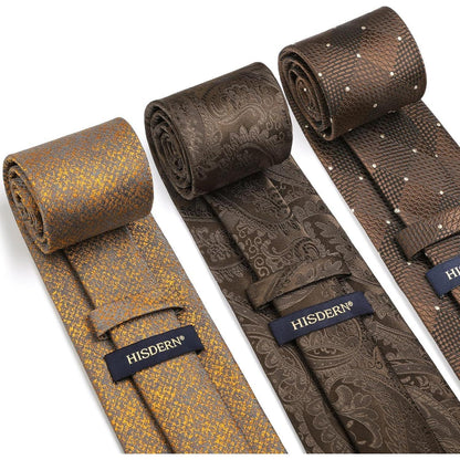 XXL Krawattenset 3 Krawatten mit Einstecktuch in Box