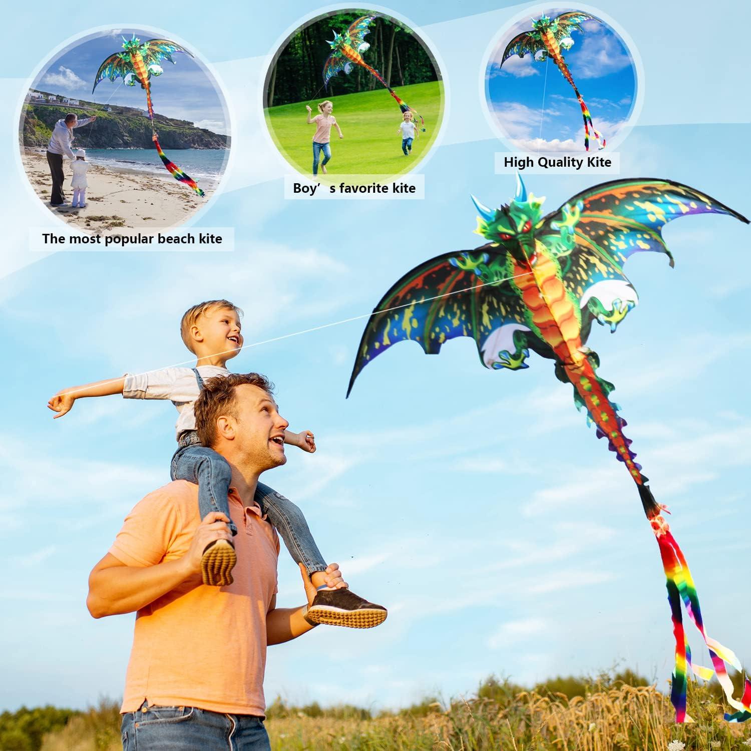 Drachen Kinder Erwachsene leicht fliegen Park Strand Familie