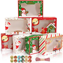 Weihnachts-Kraft-Keksdosen-Set 12er Pack, Transparentes