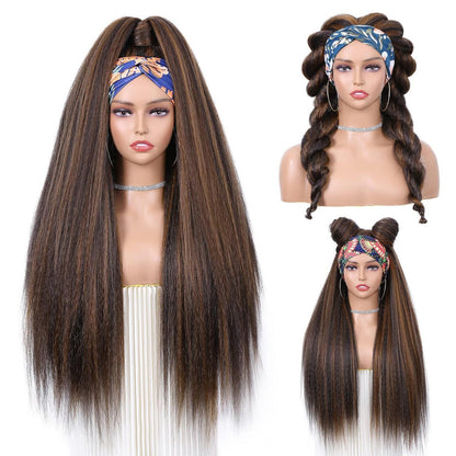 Kinky Straight Stirnbandperücke 66cm, 2A/30 Highlights