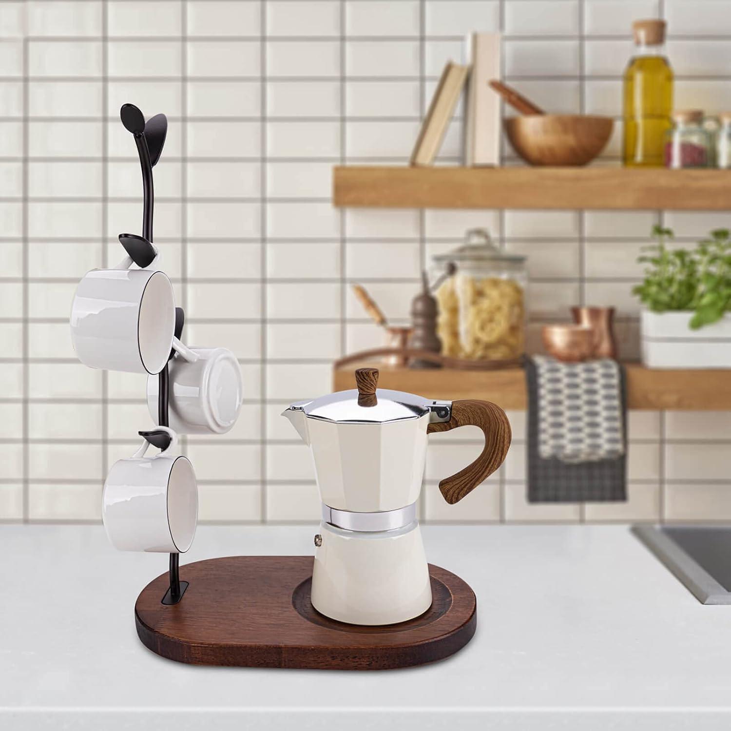 Tassenregal Tassenhalter Tassenbaum Schwarz Kaffee Tee Küche Organizer