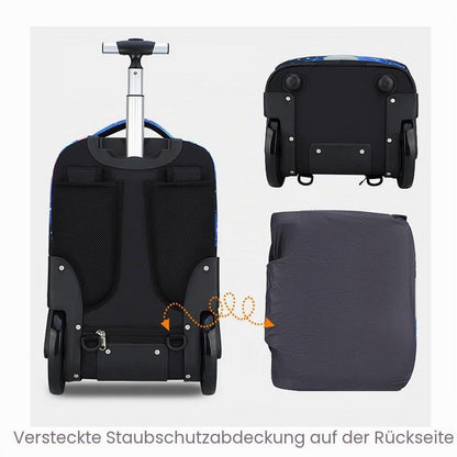 Schulrucksack mit Rädern für Kinder – Großer Stauraum & Trolley