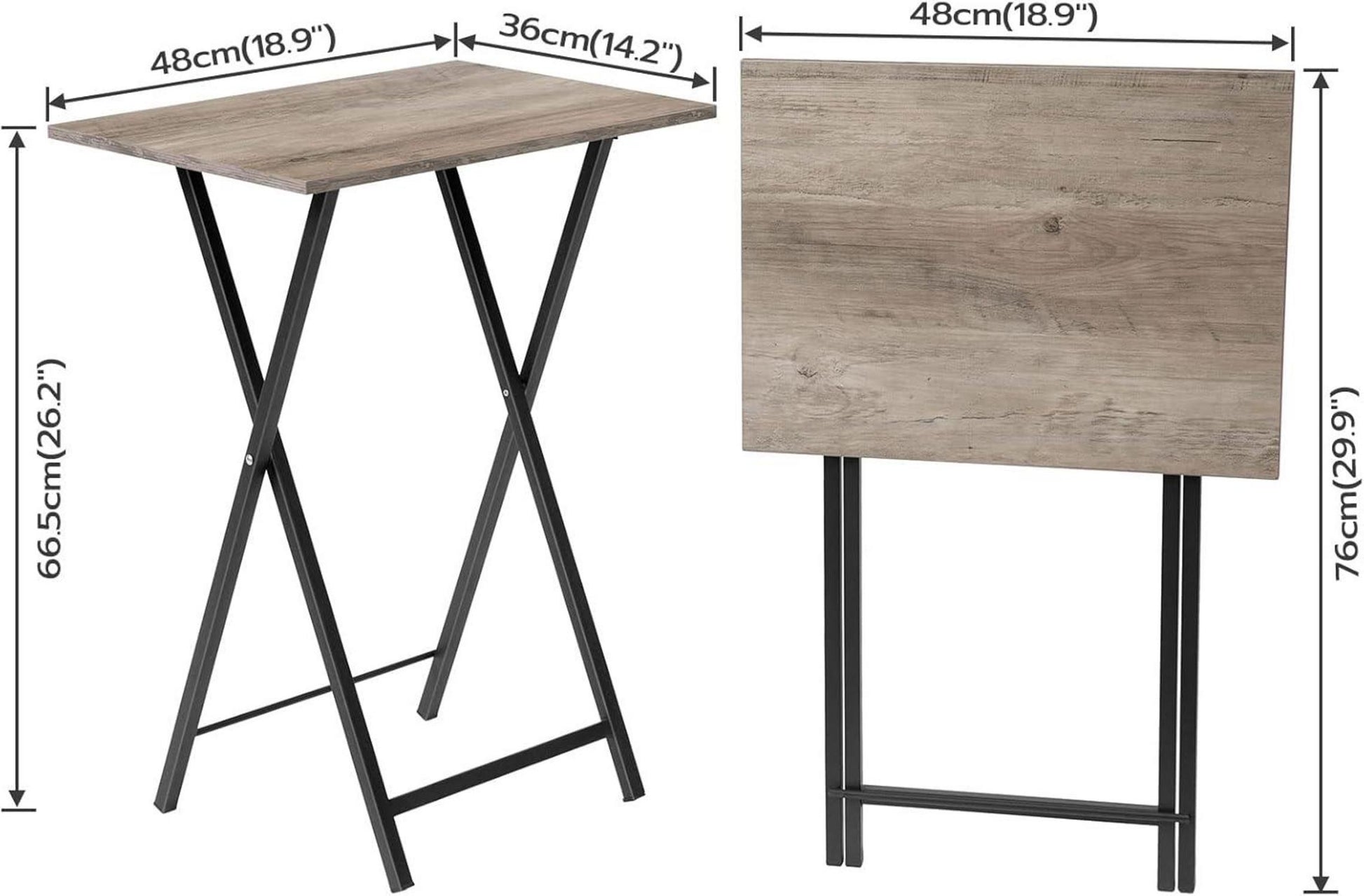 Beistelltisch Klappbar Tablett Tisch Industriestil TV Tray