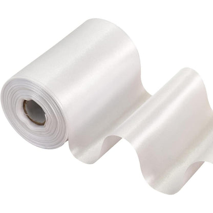 Weißes Satinband 10cm x 20m für Hochzeit Party Deko