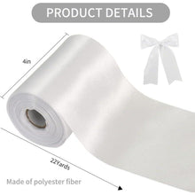 Weißes Satinband 10cm x 20m für Hochzeit Party Deko