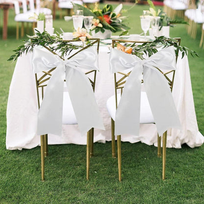 Weißes Satinband 10cm x 20m für Hochzeit Party Deko