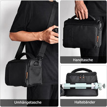 Kameratasche für Spiegelreflexkameras mit Regenschutzschwarz